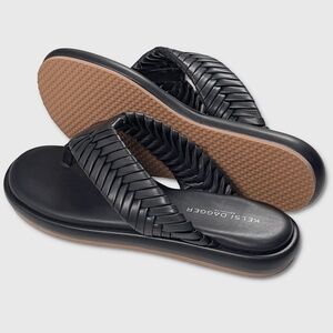 Kelsi Dagger Brooklyn Tidal Braided Sandals - New Womens 7 Black - #48846-CL2‎